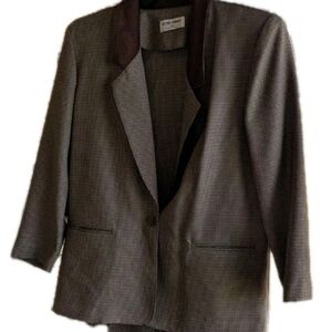 Alfred Dunner Petite Blazer in Brown and Black